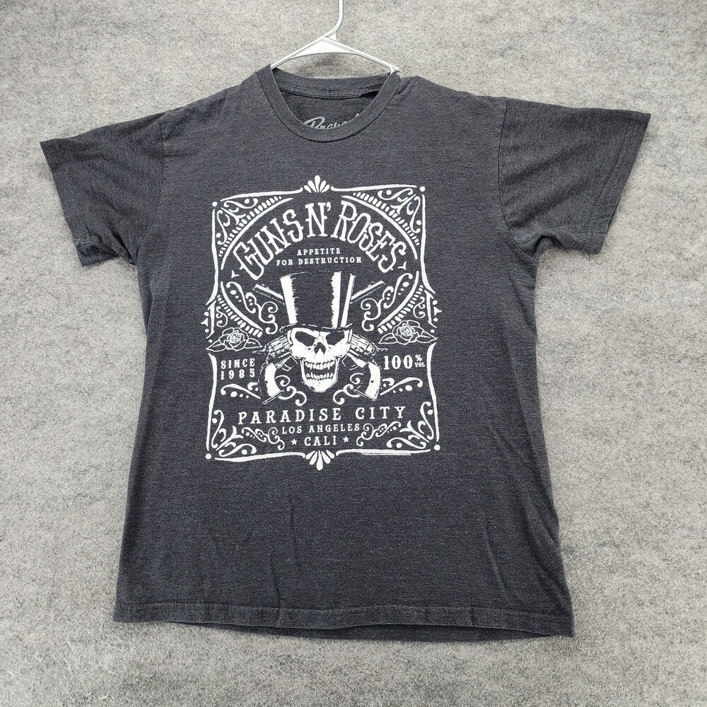 Guns N Roses Shirts Mens Medium Short Sleeve Gray Bravado